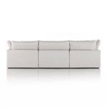 Rear view of the sectional sofa emphasizing clean lines and cushion backs