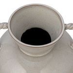 Product Image 8 for 9.25 Inches Stoneware Vase with Twisted Handles and Reactive Glaze, Cream Color from Creative Co-Op