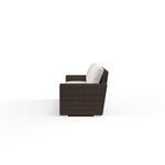 Side profile of Montecito Sofa showing armrest height and cushion thickness