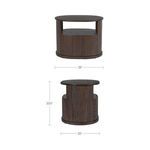 Tommy nightstand dimension graphic showing width 26 inches, depth 20 inches, and height 20.5 inches