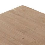 Top view showing open wood grain pattern across the light pine tabletop