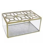Product Image 1 for Monroe Leaded Top Box   Rectangle   Brass from Homart