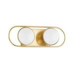 Product Image 1 for Amy 2-Light Modern Curved Aged Brass Bath Sconce from Mitzi