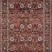 Full top view of Samra Brick / Multi Rug showing the complete pattern and border