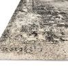 Close-up side angle of Viera Ash Rug showing plush high-low pile and detailed woven texture