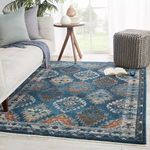Product Image 4 for Lia Medallion Blue/ Rust Rug from Jaipur 
