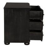 Lauren Dresser side view with all three drawers partially open, revealing interior