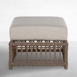 Product Image 3 for Newport Burlap Woven Ottoman from Summer Classics