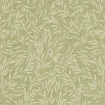 Salix Leaves Wallpaper in sage green with lance-shaped leaf pattern, subtle and small-scaled design