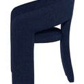 Rear side view highlighting the curved backrest and fabric texture of the Anise Dining Chair