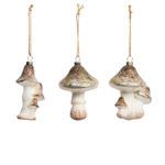 Product Image 1 for Matilda Glass Iced Mushroom Ornament, Set of 3 from Park Hill Collection