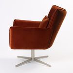 Side profile of Jacob Swivel Chair showing armrest shape and chair depth