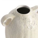 Top view inside the vase, showing the narrow circular opening and textured rim