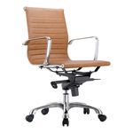 Omega Swivel Office Chair Low Back Tan image 2
