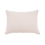 Soft cream Waverly Big Pillow with wavy, pebbled cotton texture and ½ inch flange edging