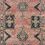 Runner version of the rose vintage style rug with elongated geometric pattern array
