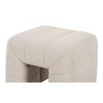 Close-up of Verity stool seat area showing soft texture and channel pattern in upholstery