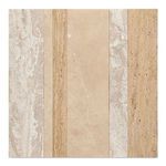 Top-down perspective displaying the tight alignment of varied marble tones and texture on the table surface.