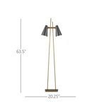 Duet Floor Lamp front view against white background showing full height and dual lamps
