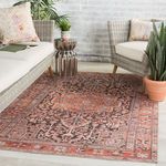 Product Image 3 for Chariot Indoor / Outdoor Medallion Orange / Dark Gray Area Rug from Jaipur 