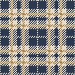 Clark Plaid Premium Matte Wallpaper with gold and navy diagonal plaid pattern and subtle woven texture