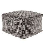 Product Image 1 for Loranca Indoor/ Outdoor Trellis Black/ White Cuboid Pouf from Jaipur 