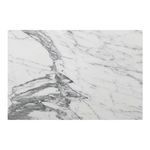 Detailed close-up of marble section with intricate gray twisted vein pattern