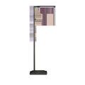 Side profile with lamp arm angled upwards