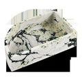 Interior view emphasizing the curved edge and smooth finish of the synthetic stone box