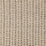 Close-up of vintage white rattan woven texture on banquette frame