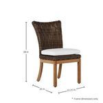 Product Image 7 for Montauk Resin Wicker Teak Outdoor Side Chair from Summer Classics