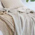 Product Image 5 for Venice Linen Oversized Throw Blanket - Ocean from Pom Pom at Home