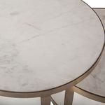 Product Image 2 for Leonardo White Marble Coffee Tables With Antique Bronze Base, Set Of 2 from World Interiors