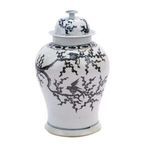 Product Image 1 for Blue & White Porcelain Temple Jar Magpie On Treetop from Legend of Asia