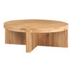 Folke coffee table shown from a side angle highlighting its sturdy intersecting base