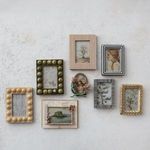 Product Image 2 for Resin Striped Photo Frame, White & Caramel from Creative Co-Op