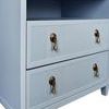 Product Image 4 for Two Drawer, Open Shelf Side Table With Fluted Drawer Fronts In Matte from Worlds Away