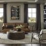 Pair of Kimmery Chairs styled in a bright room with large window and patterned rug