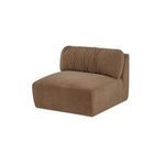 Three-quarter front angle highlighting seat depth and soft wrinkled texture of back cushion