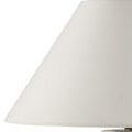 Close-up of the lamp’s white shade, showing the smooth texture and slight shadowing on fabric