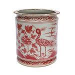 Product Image 2 for Coral Red Orchid Pot Bird Motif from Legend of Asia