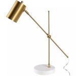 Hannity Marble and Brushed Brass Desk Lamp image 1