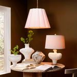 Product Image 2 for Scalloped 1-Light Boucle Linen Pendant from Jamie Young