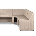 Angled side view with joining point of banquette sections clearly visible