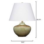 Product Image 7 for Monroe Olive Green Ceramic Table Lamp from Jamie Young