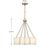 Reiling pendant with dimensional size callouts showing 23.5" height and 20" diameter