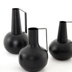 Product Image 1 for Aleta Vases, Set Of 4 Iron Matte Black from Four Hands