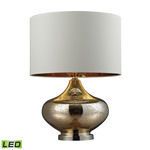 Product Image 1 for Blown Glass Table Lamp In Gold Antique Mercury Glass And Polished Nickel from Elk Home