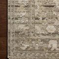 Detailed corner close-up highlighting subtle fringe and intricate floral pattern in sage and ivory tones
