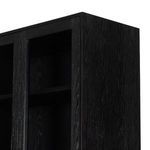 Back view showing smooth ebony finish on solid wood panel